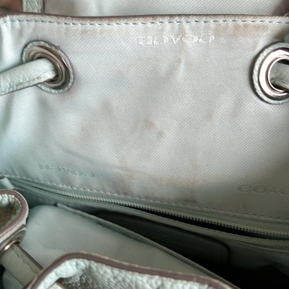 COACH MINI LEATHER Backpack ( mint green) - Picture 10 of 15